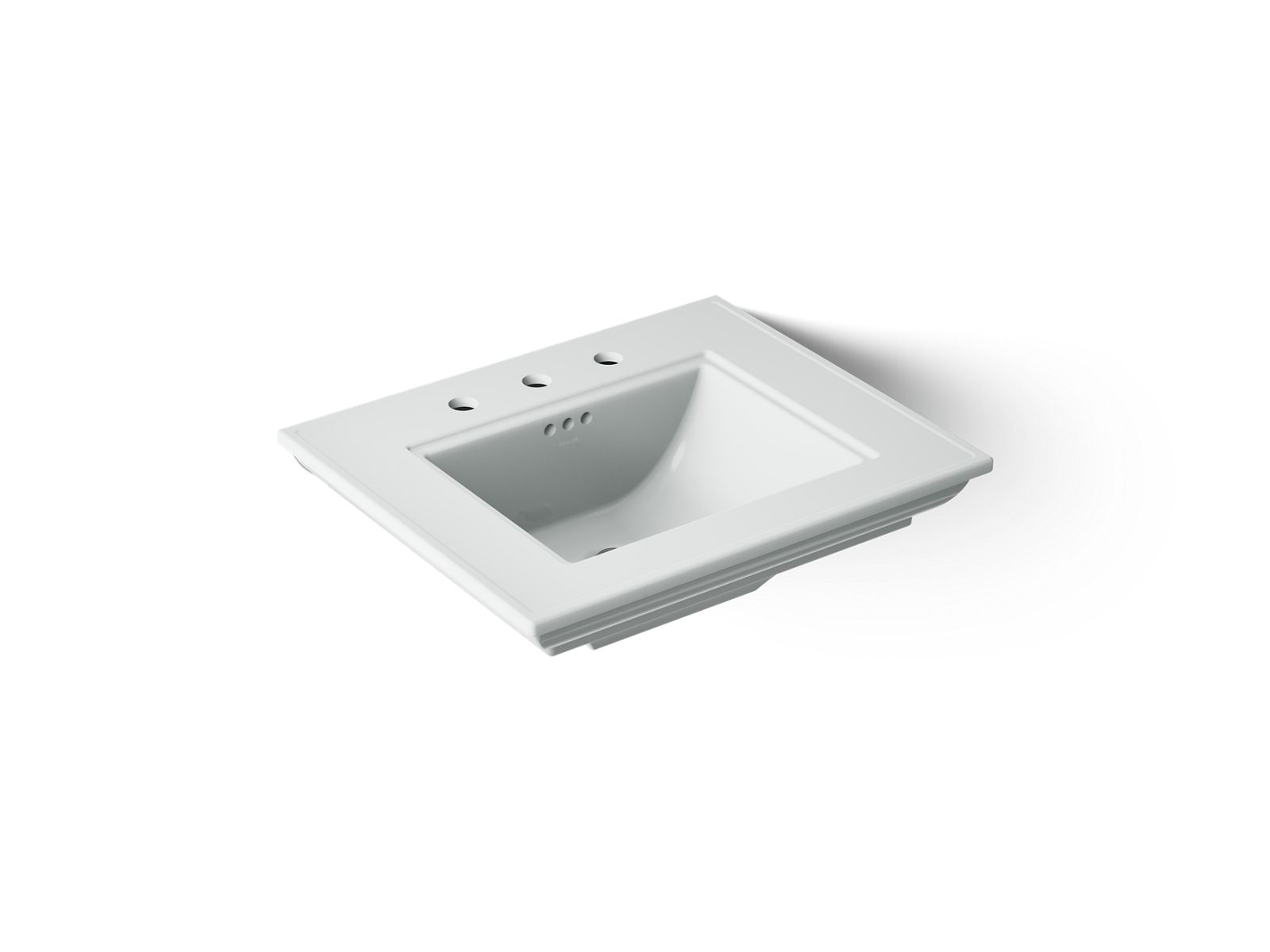 KOHLER K-29999-8-95 Memoirs Stately 25" Pedestal/Console Table Bathroom Sink - Ice Grey
