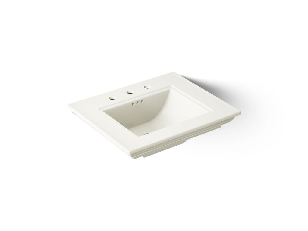 KOHLER K-29999-8-96 Memoirs Stately 25" Pedestal/Console Table Bathroom Sink - Biscuit