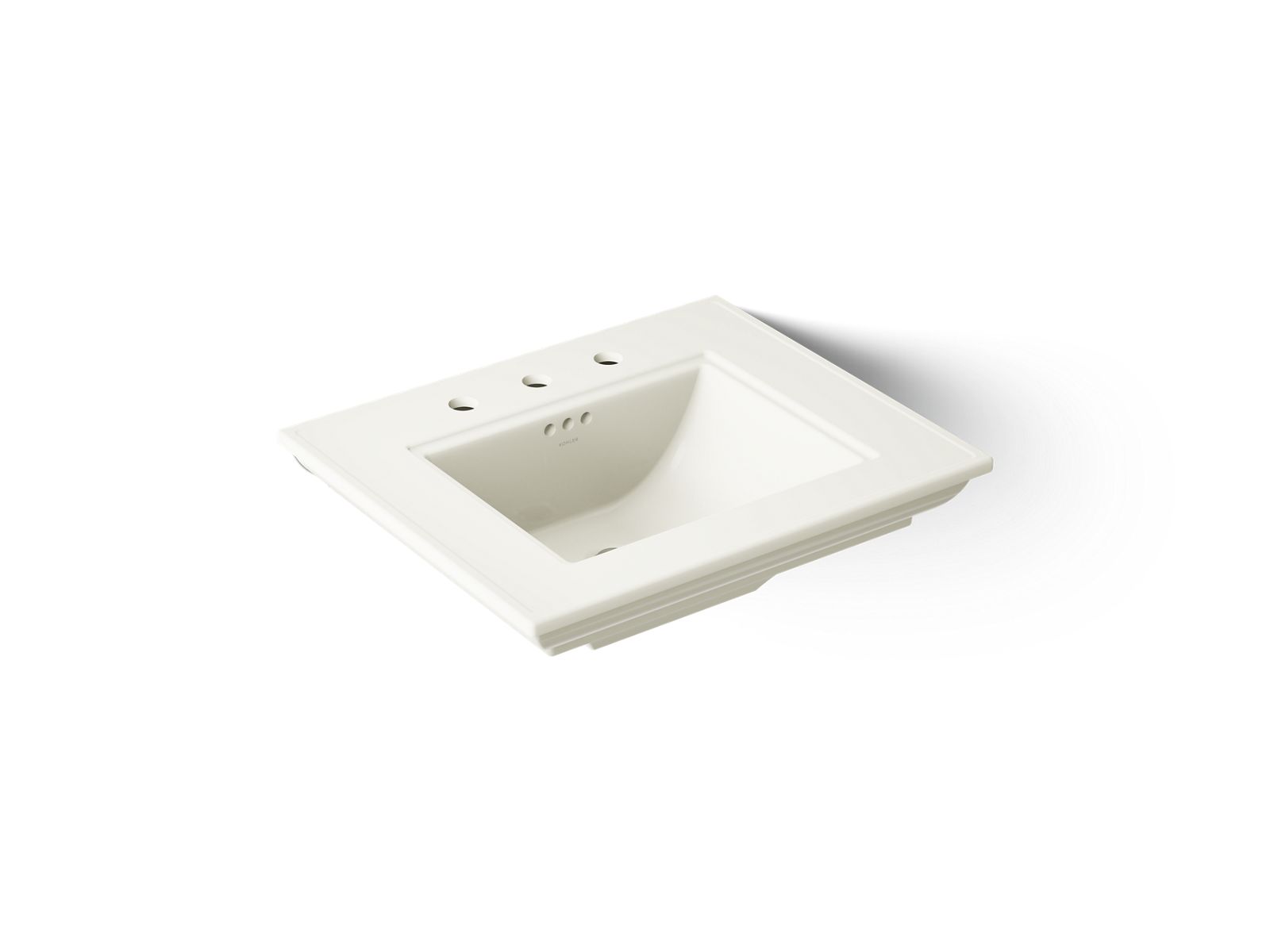 KOHLER K-29999-8-96 Memoirs Stately 25" Pedestal/Console Table Bathroom Sink - Biscuit