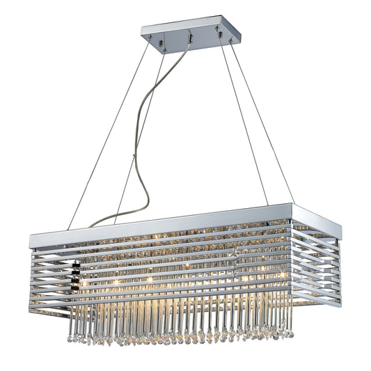 ELK SHOWROOM 30020/12 Cortina 12-Light Chandelier in Polished Chrome with Crystal