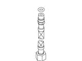 KOHLER Hose, M10Xg1/2, K-3004807