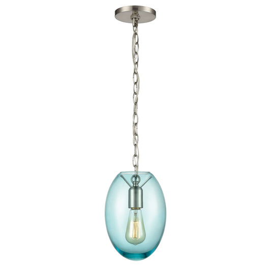 ELK SHOWROOM 30060/1 Ellipsa 7'' Wide 1-Light Mini Pendant - Satin Nickel