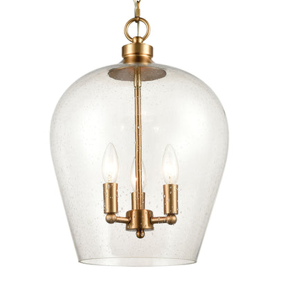 ELK SHOWROOM 30075/3 Darlene 13'' Wide 3-Light Pendant - Satin Brass