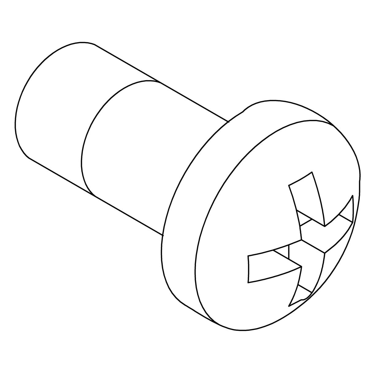 KOHLER M4-0.7Mm X 8Mm Dome Head Screw , K-3007774