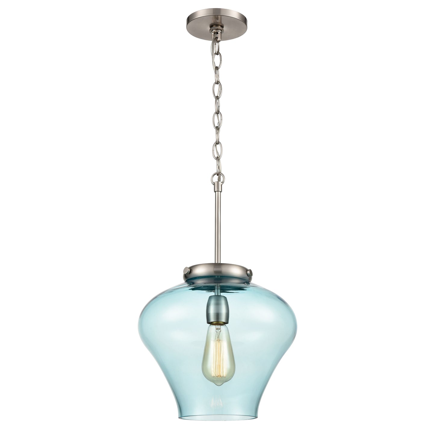 ELK SHOWROOM 30100/1 Amore 12'' Wide 1-Light Pendant - Satin Nickel