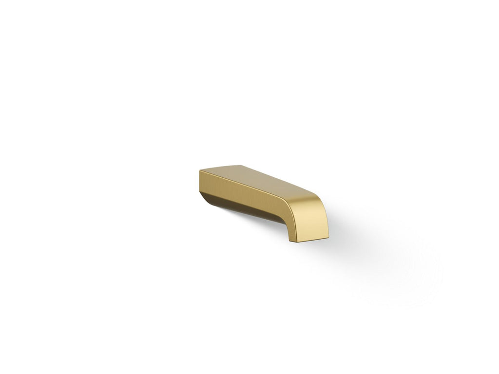 KOHLER K-30105-2MB Pitch Wall-Mount Bath Spout - Vibrant Brushed Moderne Brass
