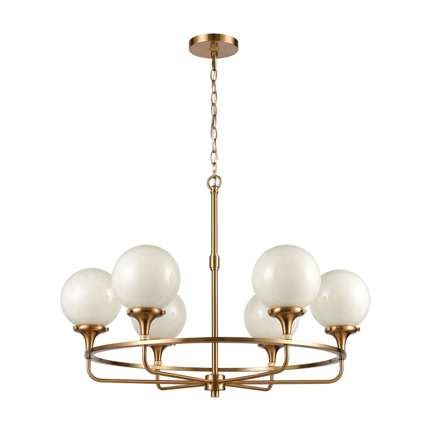 ELK SHOWROOM 30146/6 Beverly Hills 30'' Wide 6-Light Chandelier - Satin Brass