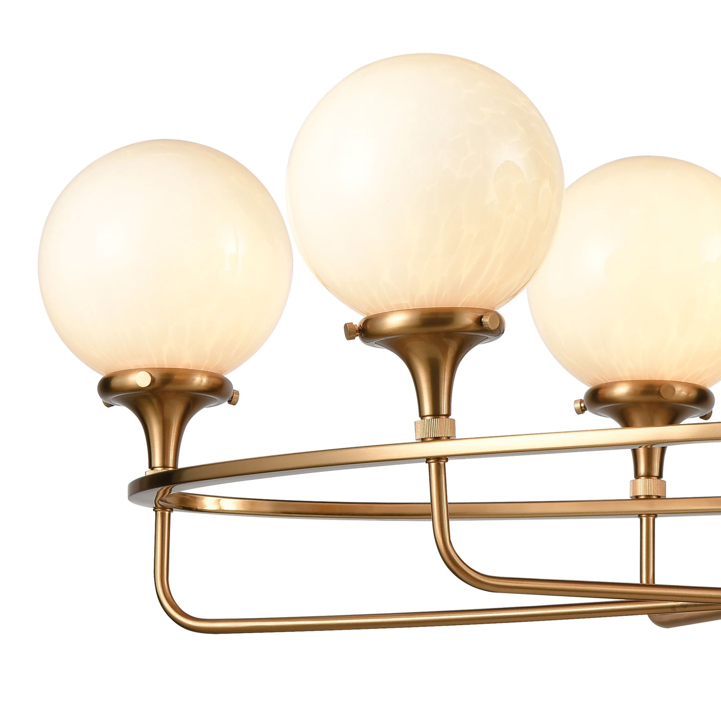 ELK SHOWROOM 30147/6 Beverly Hills 38'' Wide 6-Light Linear Chandelier - Satin Brass