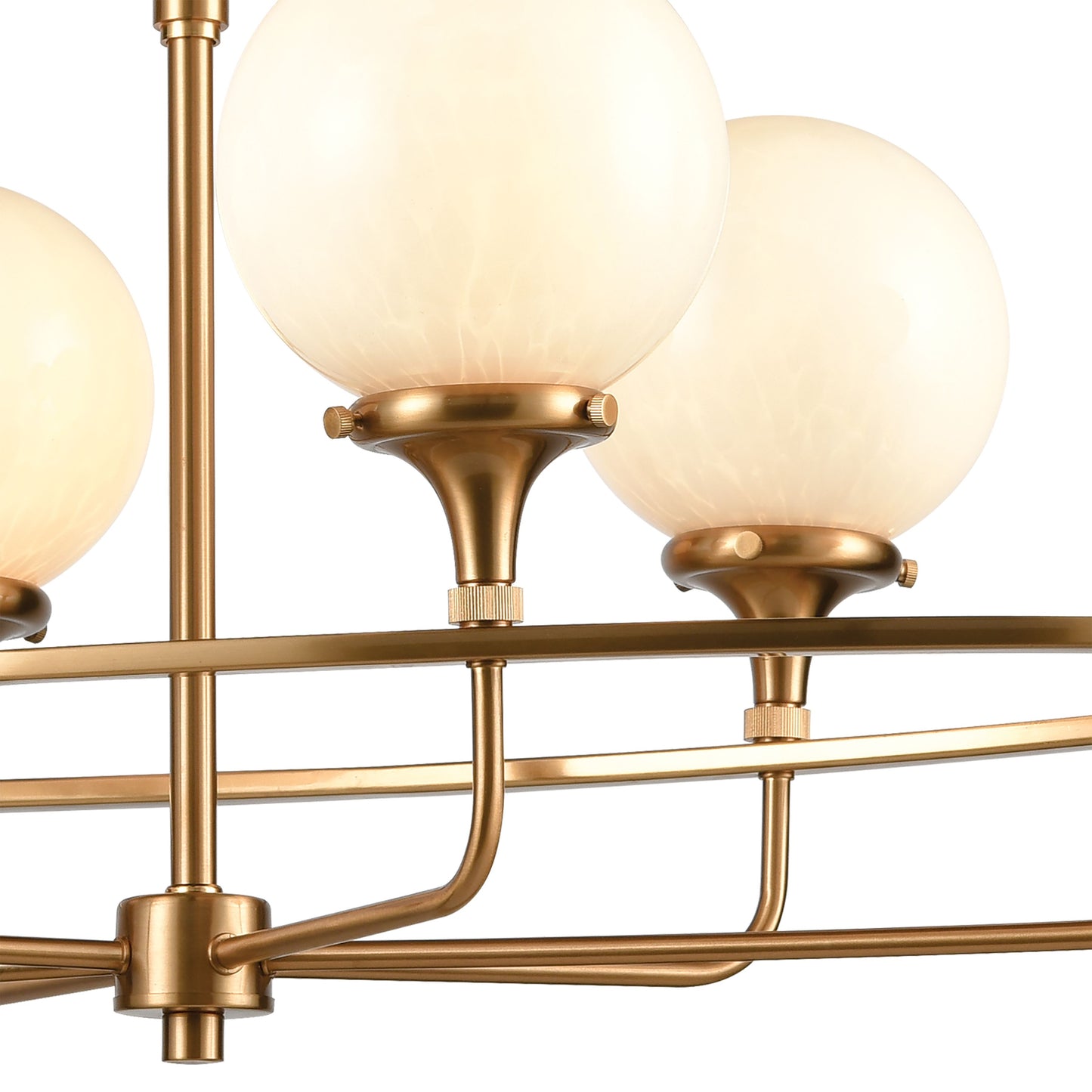 ELK SHOWROOM 30147/6 Beverly Hills 38'' Wide 6-Light Linear Chandelier - Satin Brass