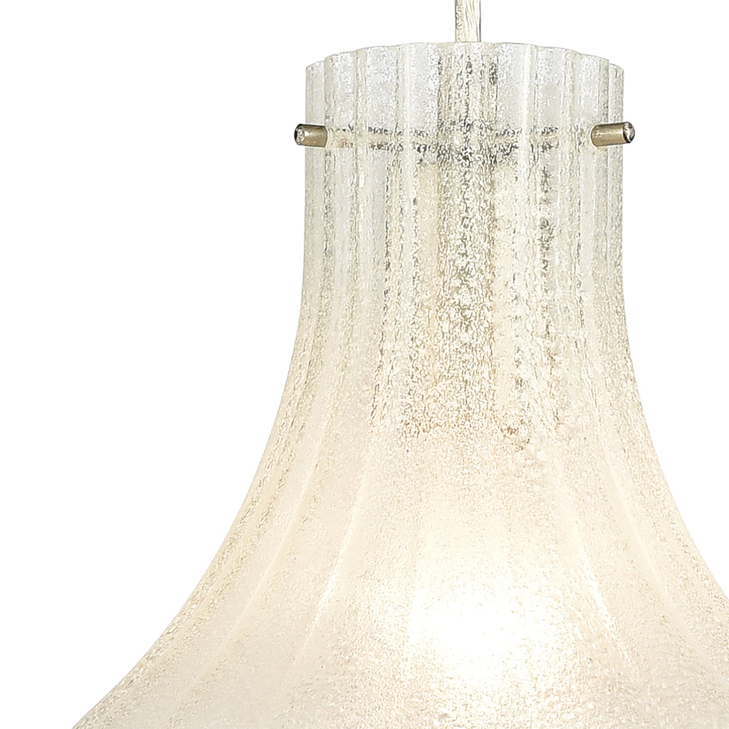 ELK SHOWROOM 30160/1 Coastal Scallop 8'' Wide 1-Light Mini Pendant - Satin Nickel