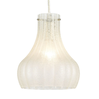 ELK SHOWROOM 30160/1 Coastal Scallop 8'' Wide 1-Light Mini Pendant - Satin Nickel