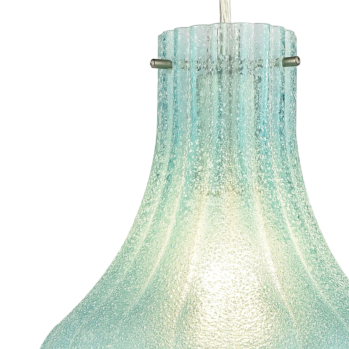 ELK SHOWROOM 30170/1 Coastal Scallop 8'' Wide 1-Light Mini Pendant - Satin Nickel