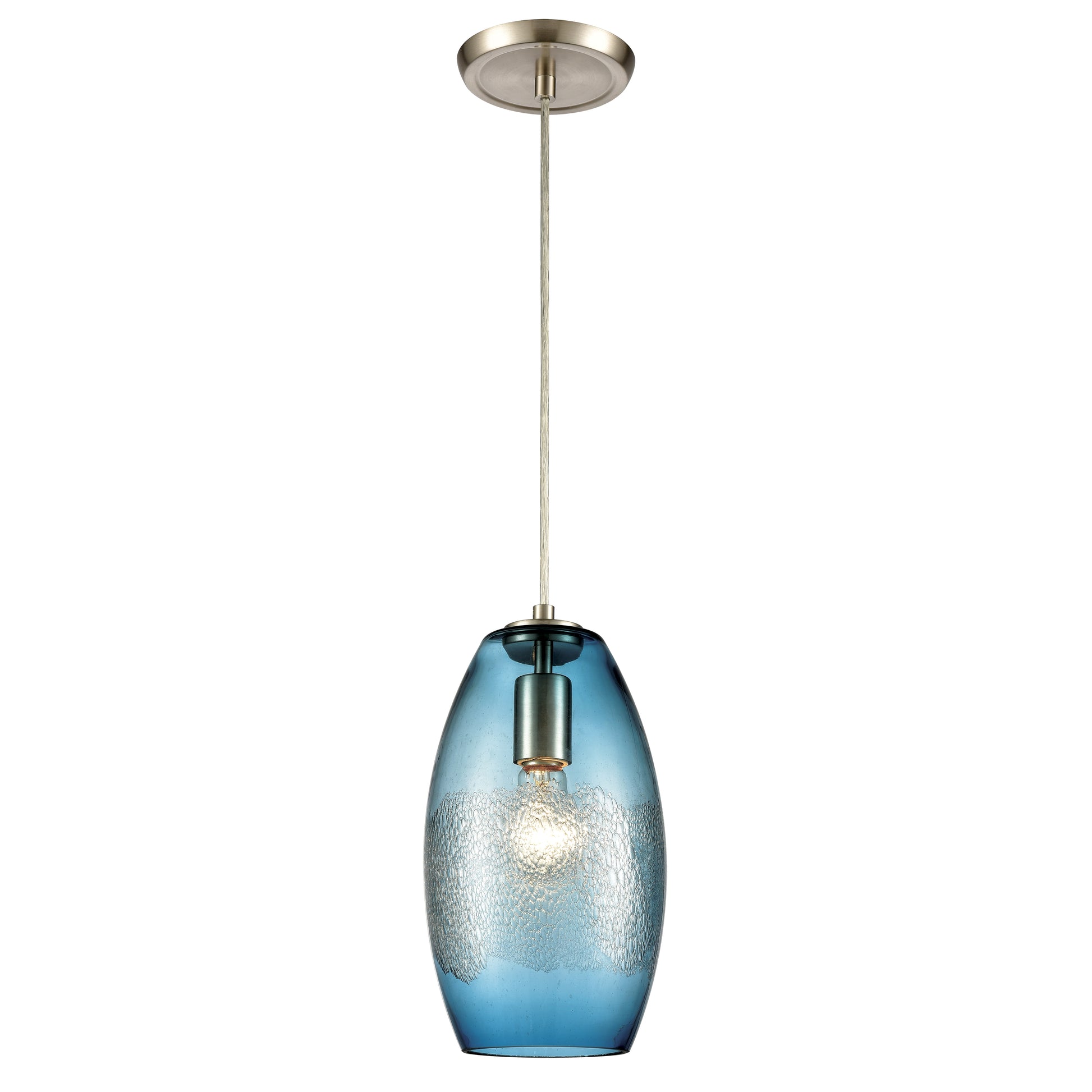 ELK SHOWROOM 30210/1 Ebbtide 6'' Wide 1-Light Mini Pendant - Satin Nickel