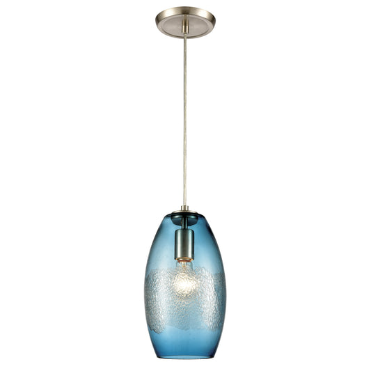 ELK SHOWROOM 30210/1 Ebbtide 6'' Wide 1-Light Mini Pendant - Satin Nickel