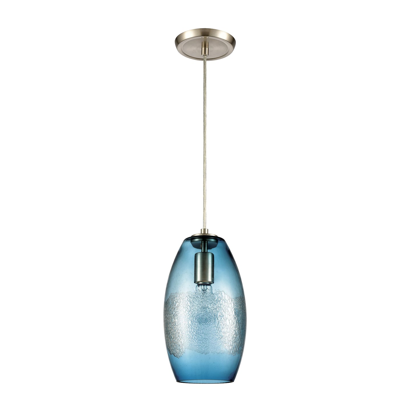 ELK SHOWROOM 30210/1 Ebbtide 6'' Wide 1-Light Mini Pendant - Satin Nickel