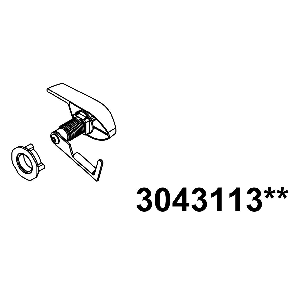 KOHLER Right Hand Trip Lever - Polished Chrome, K-3043113-CP