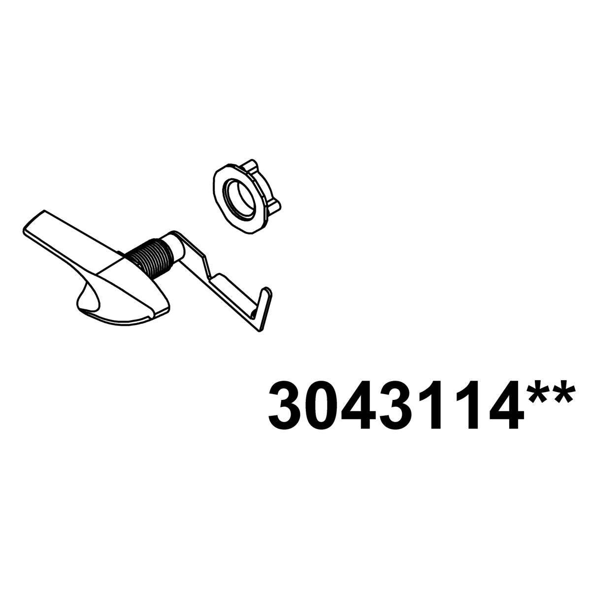 KOHLER Left Hand Trip Lever - Polished Chrome, K-3043114-CP