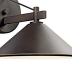 KICHLER 49061OZ Ripley 10" 1 Light Outdoor Wall Light In Olde Bronze