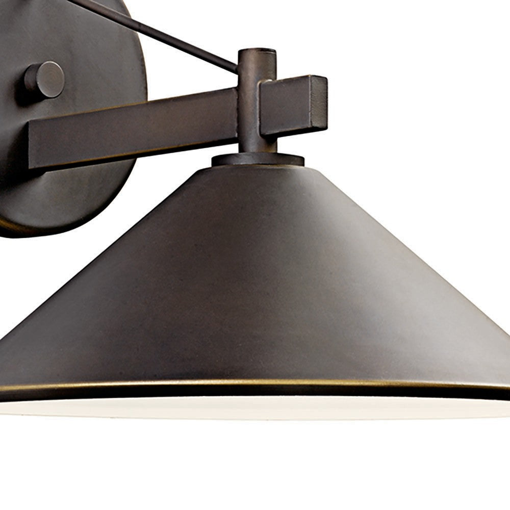 KICHLER 49061OZ Ripley 10" 1 Light Outdoor Wall Light In Olde Bronze