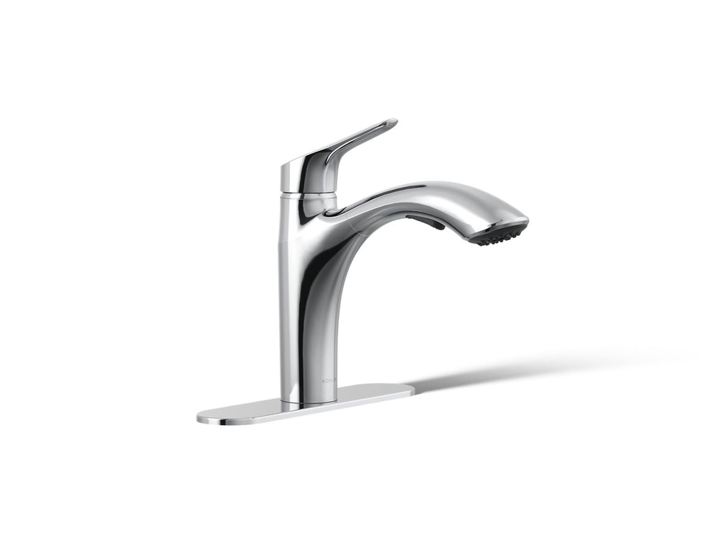 KOHLER K-30468-CP Rival Pull-Out Kitchen Sink Faucet With Two-Function Sprayhead - Polished Chrome