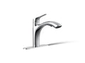 KOHLER K-30468-CP Rival Pull-Out Kitchen Sink Faucet With Two-Function Sprayhead - Polished Chrome