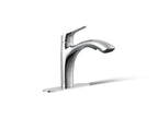 KOHLER K-30468-CP Rival Pull-Out Kitchen Sink Faucet With Two-Function Sprayhead - Polished Chrome
