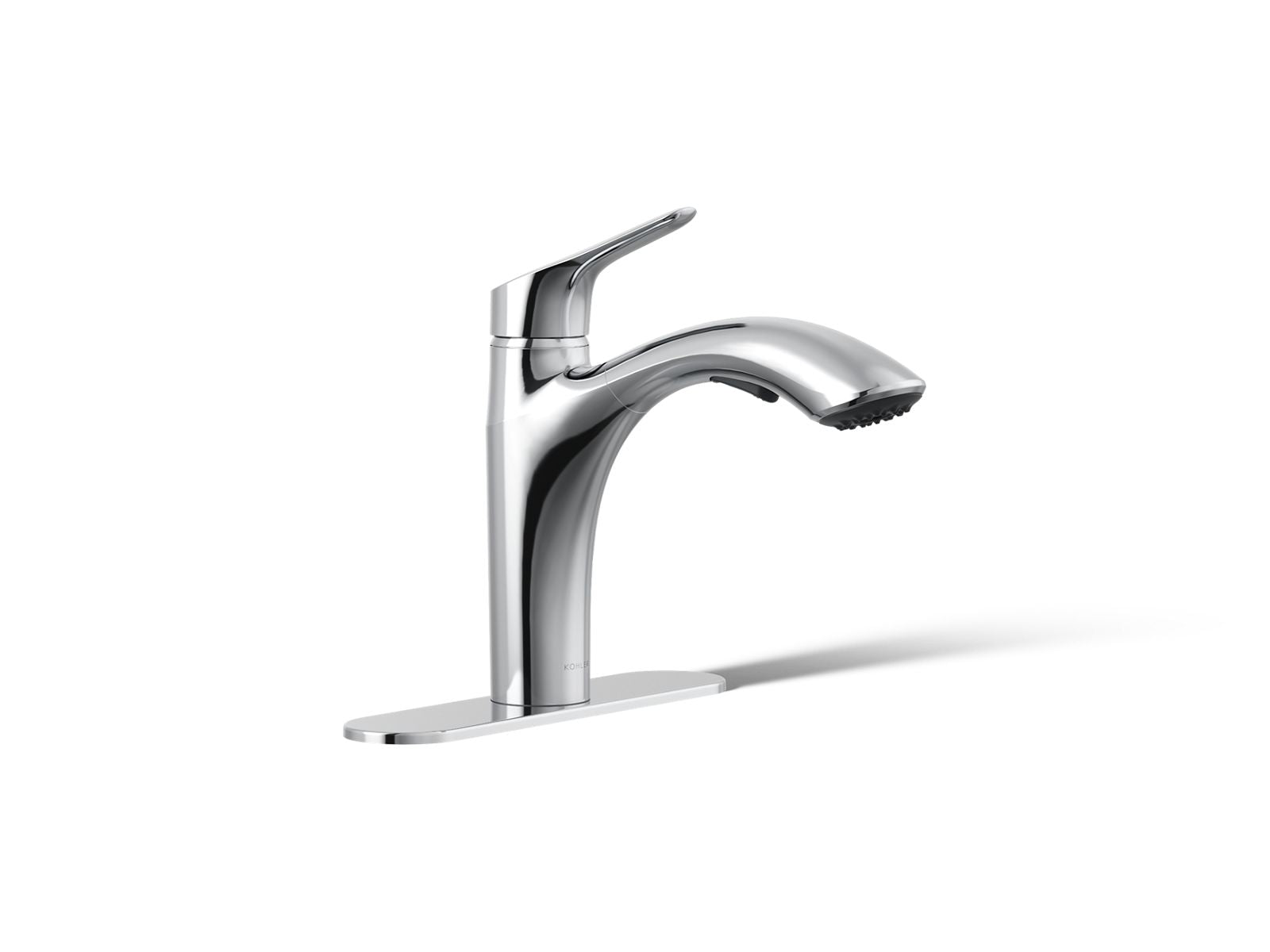 KOHLER K-30468-CP Rival Pull-out kitchen sink faucet with two-function sprayhead - Polished Chrome