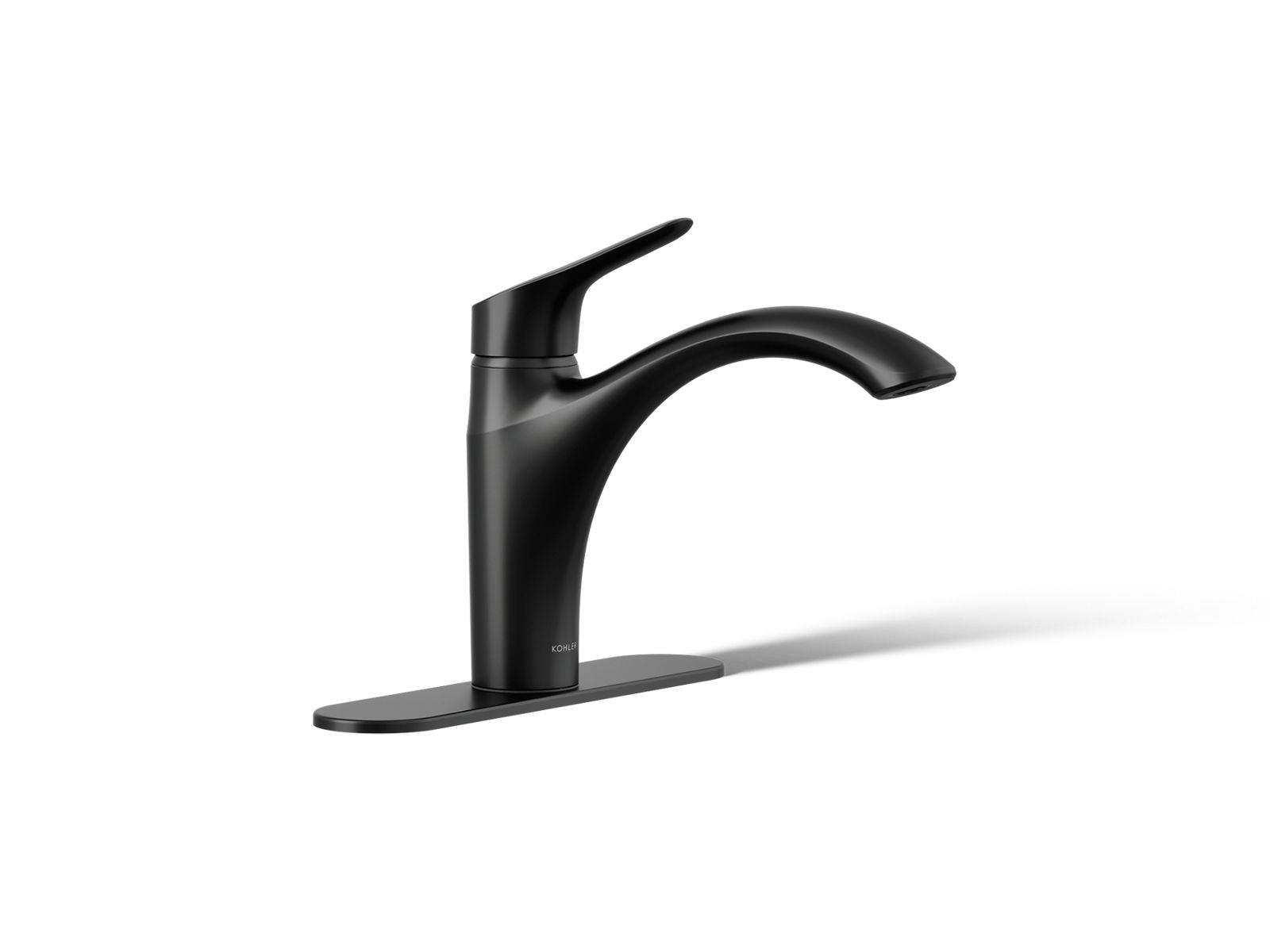 KOHLER K-30470-BL Rival Single-Handle Kitchen Sink Faucet - Matte Black