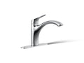 KOHLER K-30470-CP Rival Single-Handle Kitchen Sink Faucet - Polished Chrome