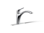 KOHLER K-30470-CP Rival Single-Handle Kitchen Sink Faucet - Polished Chrome