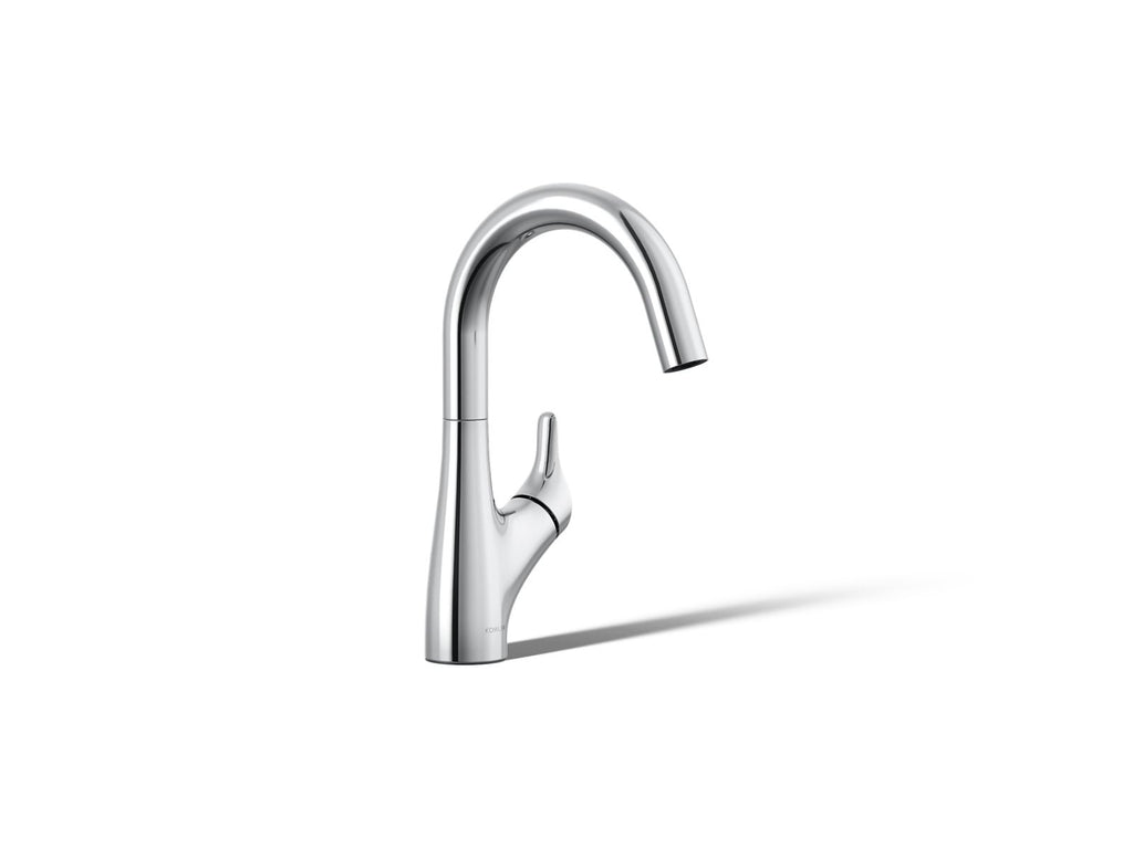 KOHLER K-30472-CP Rival Single-Handle Bar Sink Faucet - Polished Chrome