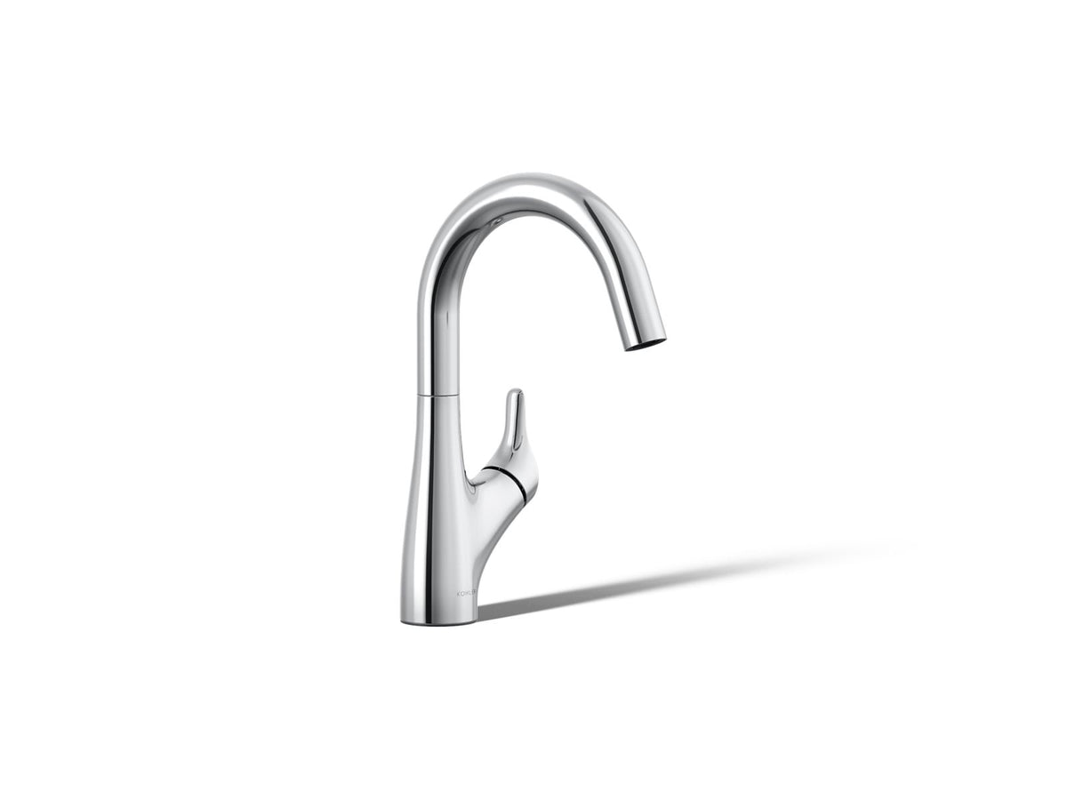 KOHLER K-30472-CP Rival Single-Handle Bar Sink Faucet - Polished Chrome