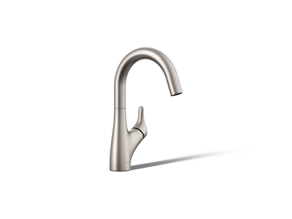 KOHLER K-30472-VS Rival Single-Handle Bar Sink Faucet - Vibrant Stainless