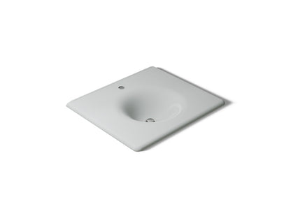 KOHLER K-3048-1-95 Iron/Impressions 25" Enameled cast iron vanity top with integrated round sink - Ice Grey