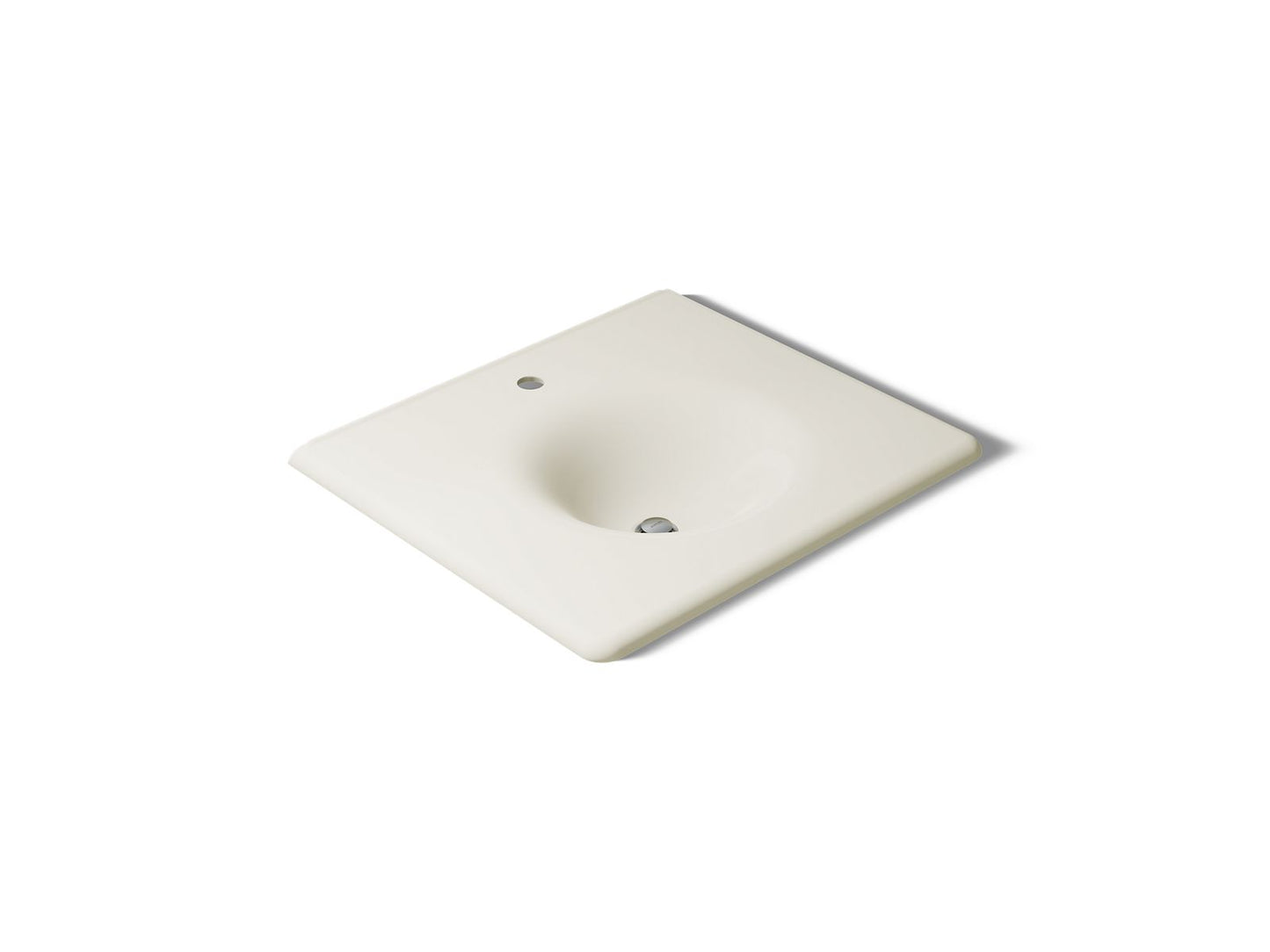 KOHLER K-3048-1-96 Iron/Impressions 25" Enameled cast iron vanity top with integrated round sink - Biscuit