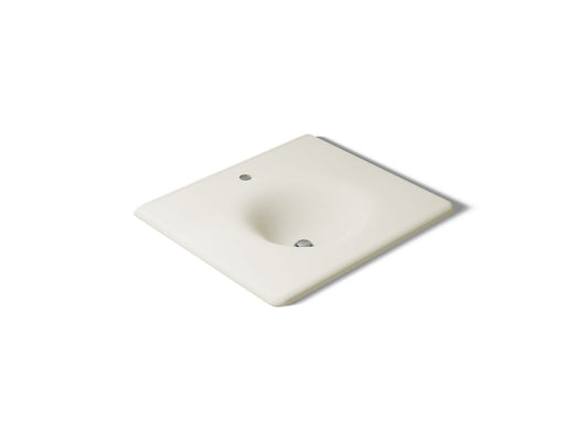 KOHLER K-3048-1-96 Iron/Impressions 25" Enameled cast iron vanity top with integrated round sink - Biscuit