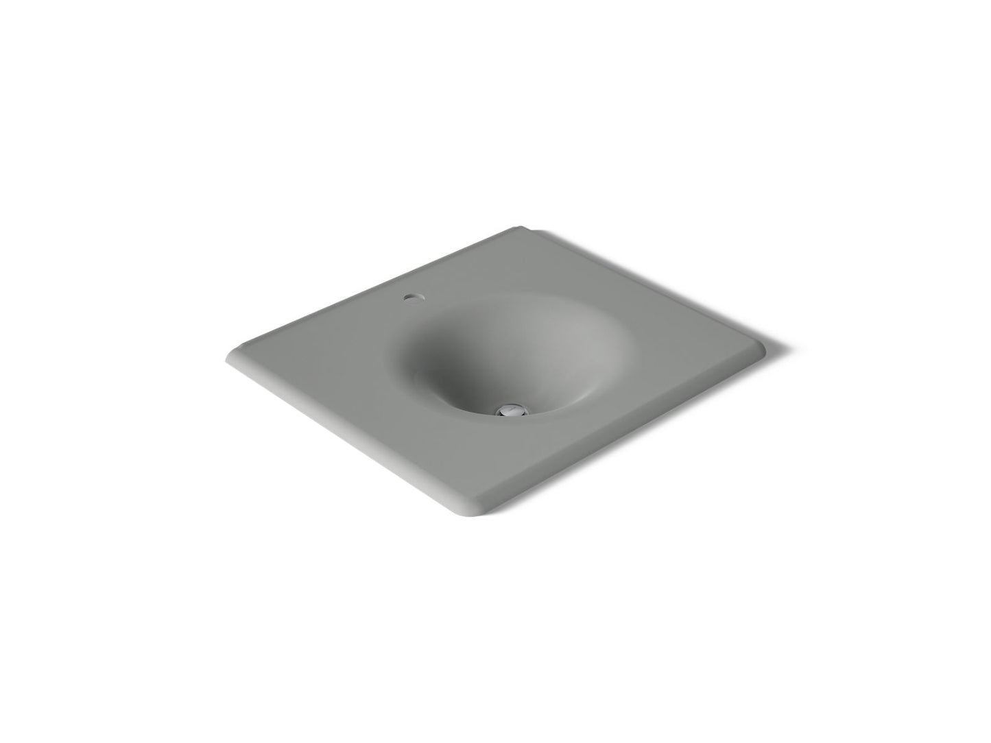 KOHLER K-3048-1-FT Iron/Impressions 25" Enameled cast iron vanity top with integrated round sink - Basalt