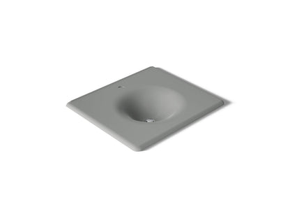 KOHLER K-3048-1-FT Iron/Impressions 25" Enameled cast iron vanity top with integrated round sink - Basalt