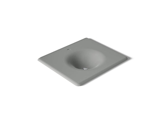 KOHLER K-3048-1-FT Iron/Impressions 25" Enameled cast iron vanity top with integrated round sink - Basalt