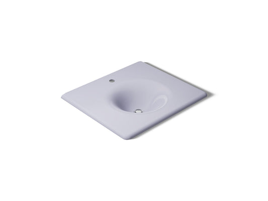 KOHLER K-3048-1-GRL Iron/Impressions 25" Enameled cast iron vanity top with integrated round sink - Lavender Grey