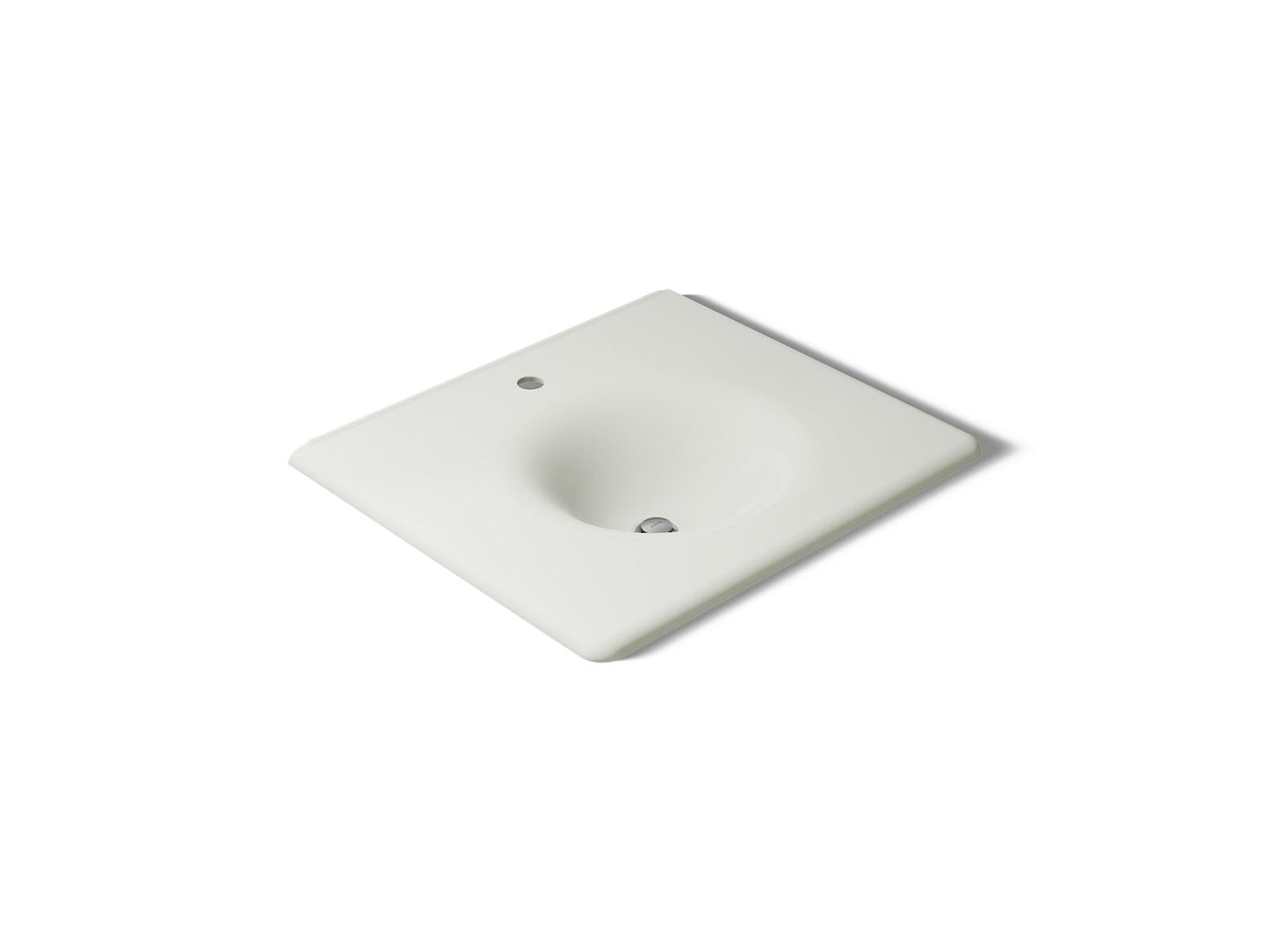 KOHLER K-3048-1-NY Iron/Impressions 25" Enameled cast iron vanity top with integrated round sink - Dune