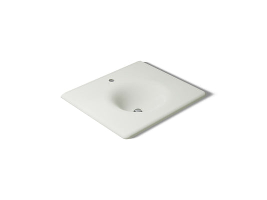 KOHLER K-3048-1-NY Iron/Impressions 25" Enameled cast iron vanity top with integrated round sink - Dune