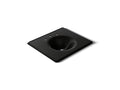 KOHLER K-3048-8-7 Iron/Impressions 25" Enameled Cast Iron Vanity Top With Integrated Round Sink - Black Black