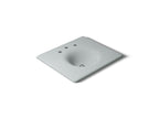 KOHLER K-3048-8-95 Iron/Impressions 25" Enameled Cast Iron Vanity Top With Integrated Round Sink - Ice Grey