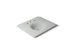 KOHLER K-3048-8-FF Iron/Impressions 25" Enameled Cast Iron Vanity Top With Integrated Round Sink - Sea Salt