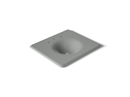 KOHLER K-3048-8-FT Iron/Impressions 25" Enameled cast iron vanity top with integrated round sink - Basalt