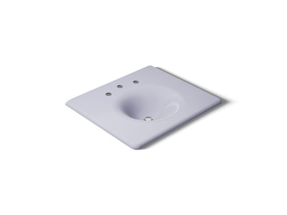 KOHLER K-3048-8-GRL Iron/Impressions 25" Enameled cast iron vanity top with integrated round sink - Lavender Grey