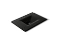 KOHLER K-3049-1-7 Iron/Impressions 31" Enameled Cast Iron Vanity Top With Integrated Rectangular Sink - Black Black