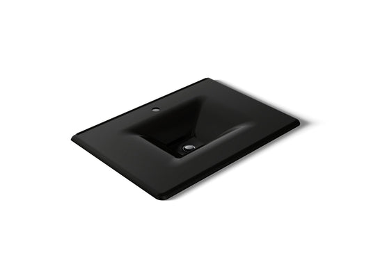 KOHLER K-3049-1-7 Iron/Impressions 31" Enameled cast iron vanity top with integrated rectangular sink - Black Black