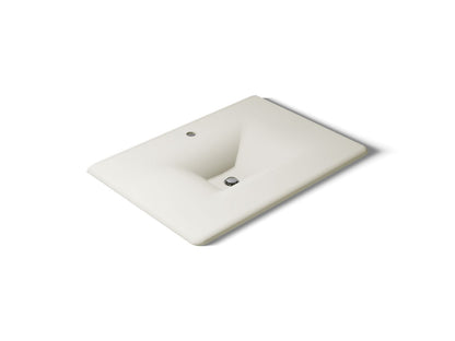 KOHLER K-3049-1-96 Iron/Impressions 31" Enameled cast iron vanity top with integrated rectangular sink - Biscuit